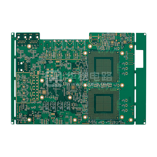 Gold-plated Green solder mask board